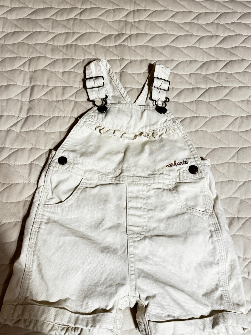 Carhartt White Toddler Short Overalls